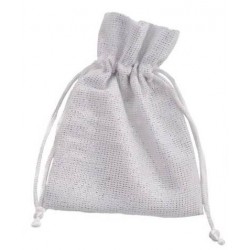 SACCHETTO LAME' BIANCO 9x12cm 12pz