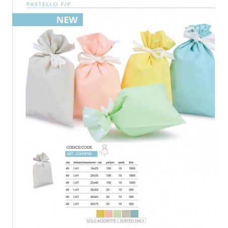 BUSTE REGALO P.P.L. 40x65 PASTELLO NEW ASS.TO 50pz