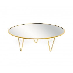 ALZATINA SPECCHIO ø30x10cm ORO