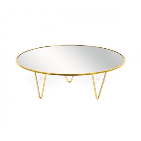 ALZATINA SPECCHIO ø30x10cm ORO