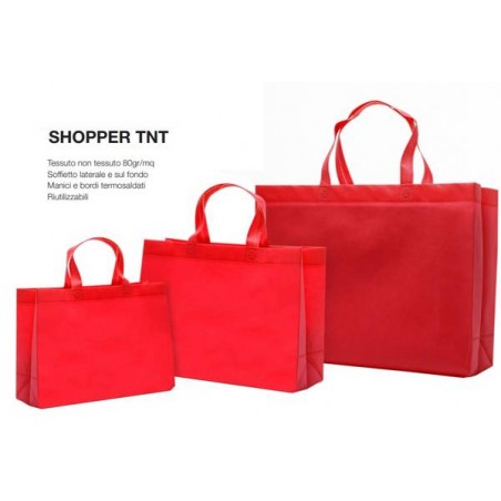 SHOPPER TNT 45+14x40cm ROSSO 10pz