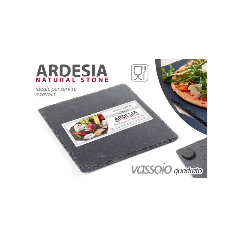 ARDESIA VASSOIO QUADRATO 20x20cm
