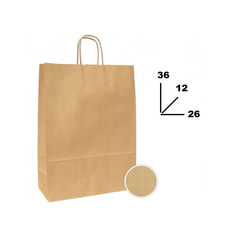 BORSA CARTA AVANA MIS.26+12x36cm