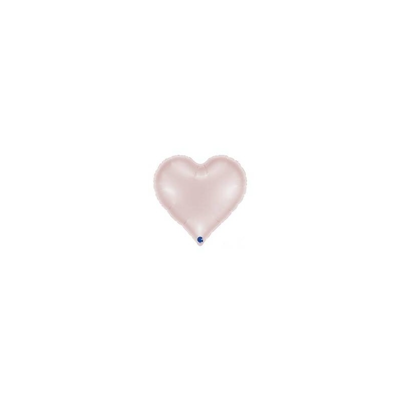 PALLONE MYLAR CUORE 18 45cm SATIN ROSA PASTELLO