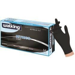 GUANTI NITRILE NITRICO NERO WALKING 100pz TG.M