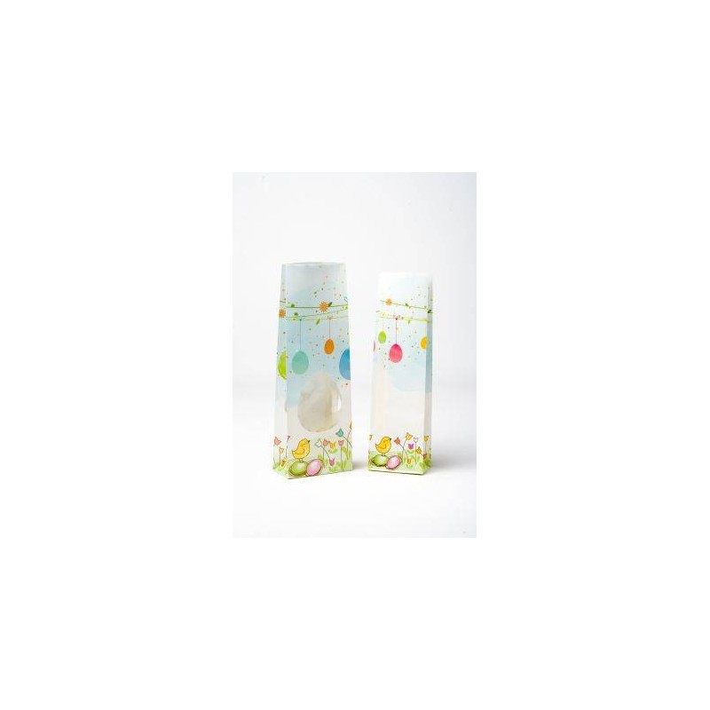BUSTE F.DO QUADRO MIS. 10+6x30cm PASQUA UOVO e PULCINO C/FIN 50pz