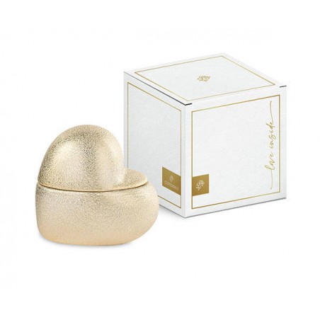 CANDELA CUORE ORO PROFUMATA C/SCATOLA