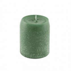 MOCCOLO TONDO CERA VERDE 8x15cm RUSTICO