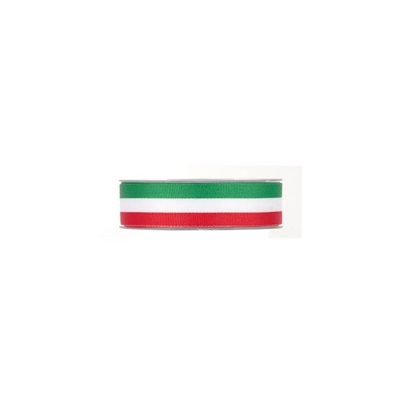 NASTRO TESSUTO TRICOLORE ITALIA mm10X20mt