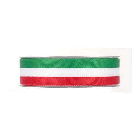 NASTRO TESSUTO TRICOLORE ITALIA mm10X20mt