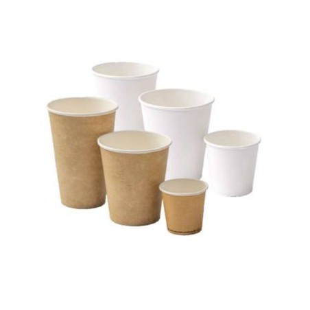 BICCHIERI CARTONCINO RICICLABILE 90ml ø5,5x6cm 50pz BIANCHI USOBIO