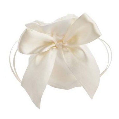 SACCHETTO TONDO C/FIOCCO ECRU' 12pz