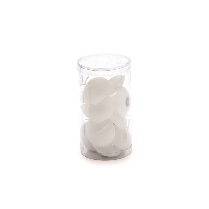 CANDELA GALLEGGIANTE 4,5x2cm BIANCA 15pz