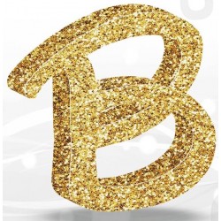 LETTERA POLISTIROLO FANTASY GLITTER ORO 7cm B