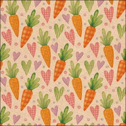 TOVAGLIOLI 33x33 CAROTE E CUORI NATURE 20pz