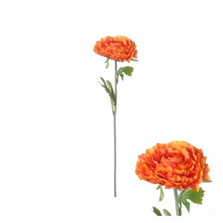 FIORE RANUNCOLO C/STELO 55cm ARANCIONE
