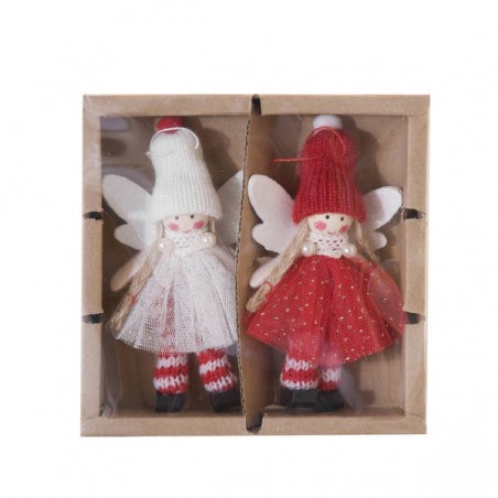 SOGGETTO BAMBOLINA CON ALI 13cm ass.ti