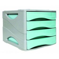 CASSETTIERA KEEP COLOUR PASTEL ARDA 4 CASSETTI AZZURRO