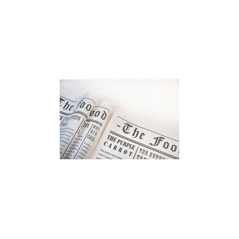 CARTA VEGETALE GREASE PROOF STAMPA NEWSPAPER 30x40cm 500pz