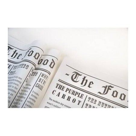 CARTA VEGETALE GREASE PROOF STAMPA NEWSPAPER 30x40cm 500pz