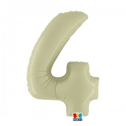 PALLONE NUMERO 4 MYLAR 102cm 40 VERDE OLIVA