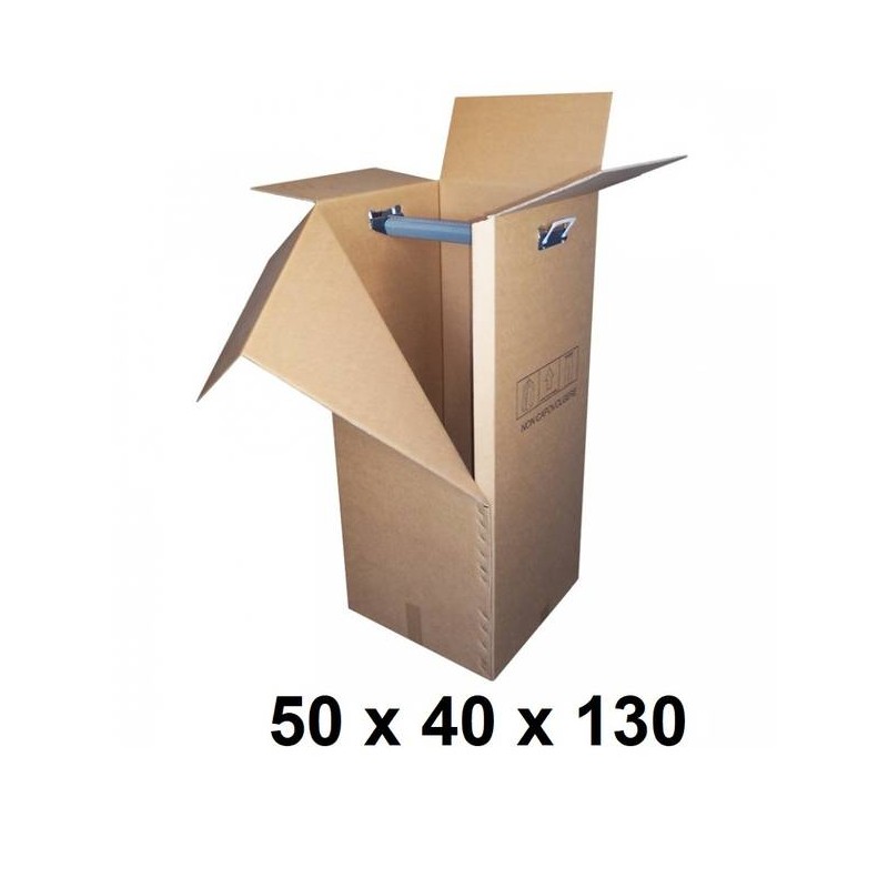 SCATOLA PORTA ABITI 50x40x130 C/SUPPORTO E MANIGLIE