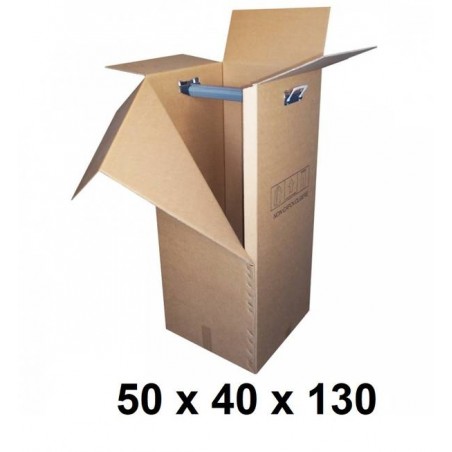 SCATOLA PORTA ABITI 50x40x130 C/SUPPORTO E MANIGLIE