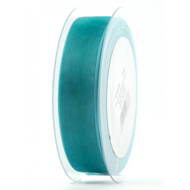 NASTRO ORGANZA mm25x50mt TURCHESE
