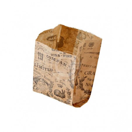 SACCHETTO ANTIGRASSO 40gr/mq VINTAGE 10+7,5x14cm 2000pz