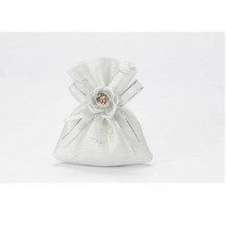 SACCHETTO MINI BT. LAMè ARGENTO A1902 10pz