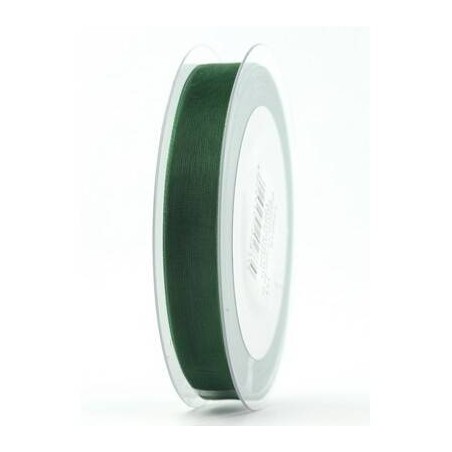 NASTRO ORGANZA mm15x50mt VERDE BOTTIGLIA