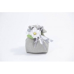 SACCHETTO PICCOLO COTONE JUTA GRIGIO A1406 5pz