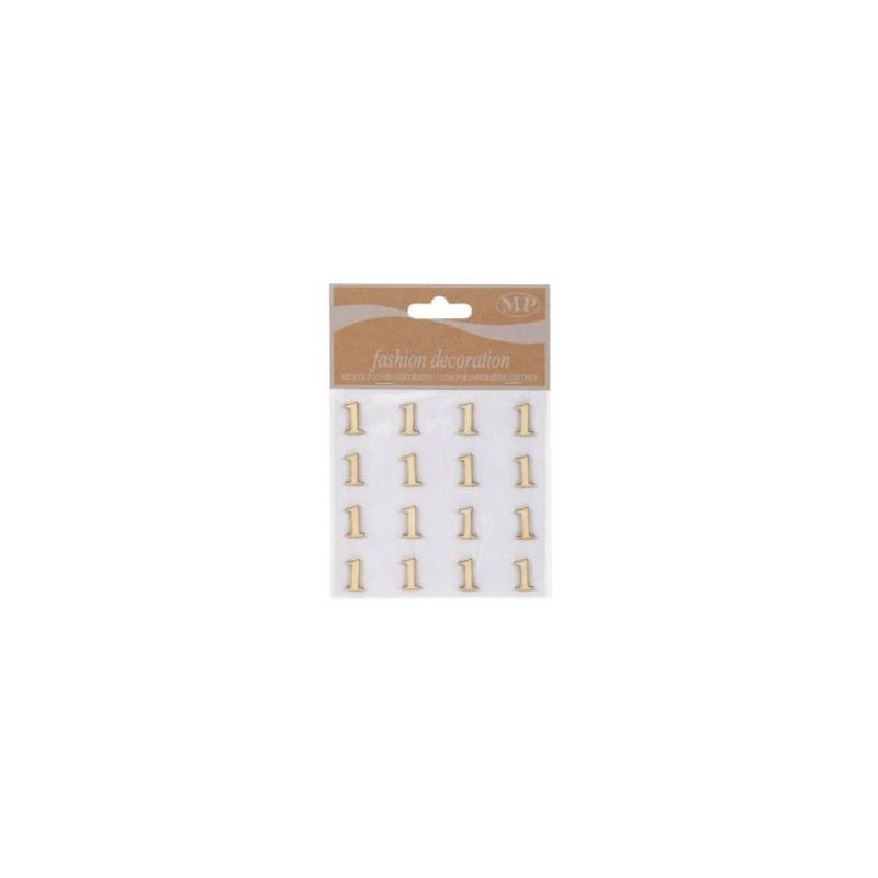 NUMERI 1 IN LEGNO 10x10cm 16pz