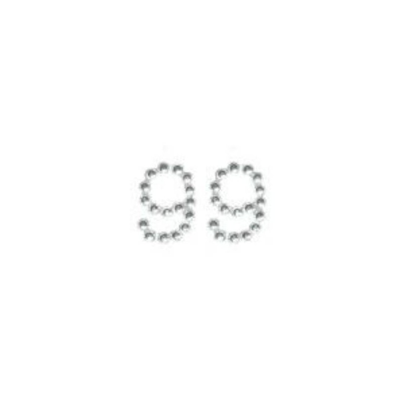 NUMBER 9 DIAMONDS STICKERS 9X12cm 25pz