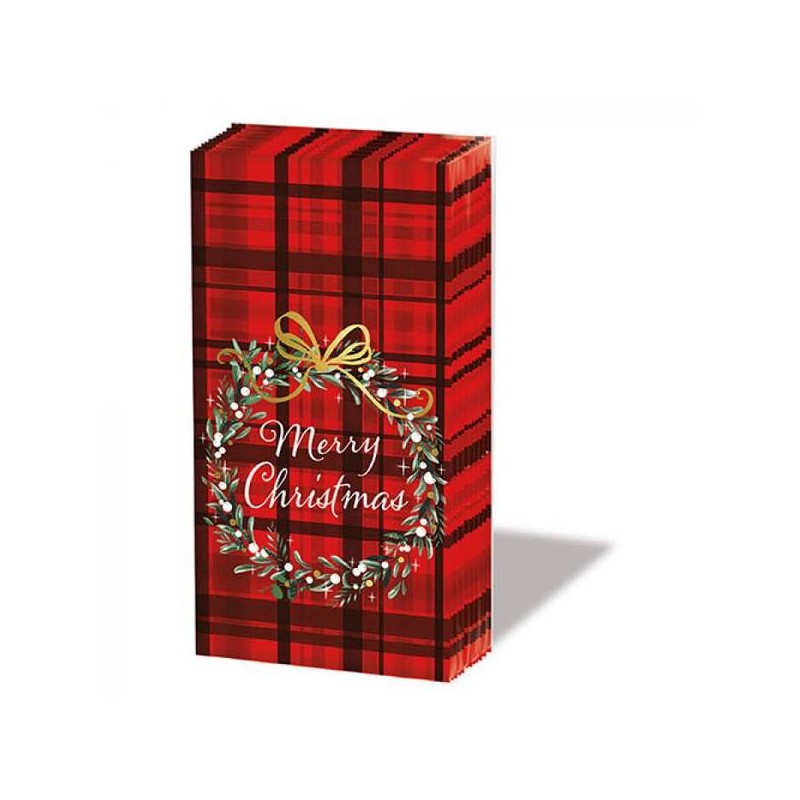 FAZZOLETTI DECOR CHRISTMAS PLAID RED 10pz