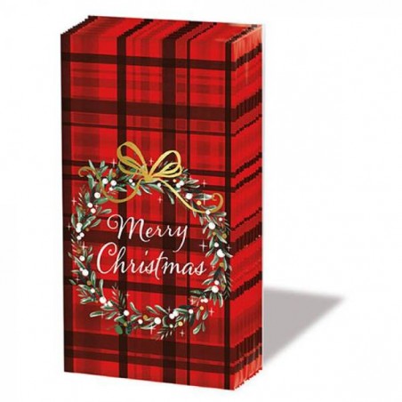 FAZZOLETTI DECOR CHRISTMAS PLAID RED 10pz