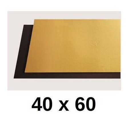 TAVOLETTE CARTONE 2400gr/mq ORO/NERO 40x60cm LISCE 10kg