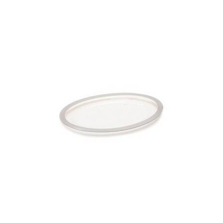 VASSOIO PET ARGENTO OVALE 40x25,3cm