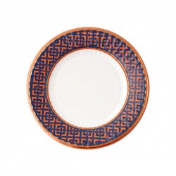 PIATTI BLUE AND ORANGE 21cm 8pz