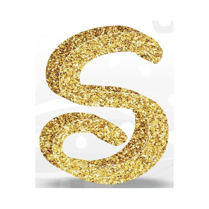 Sara - nome in polistirolo altezza 25 cm dorato glitterato con farfall –  Foamart