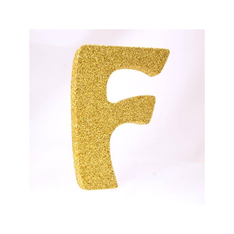 LETTERA POLISTIROLO GLITTER ORO mm120x90 F