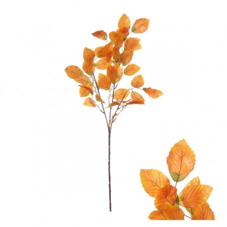 RAMO FOGLIE DI FAGGIO 82cm ARANCIO