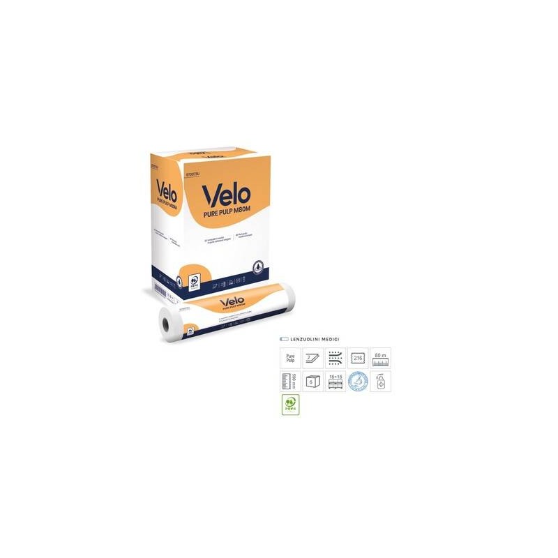 LENZUOLINO CARTA D.V. PURE PULP M80M H.59cm 80mt VELO