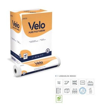 LENZUOLINO CARTA D.V. PURE PULP M80M H.59cm 80mt VELO