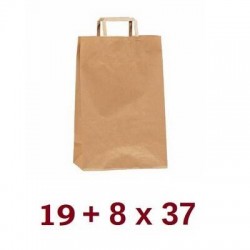 BORSA CARTA AVANA PIATTINA 19+8x37cm 50pz