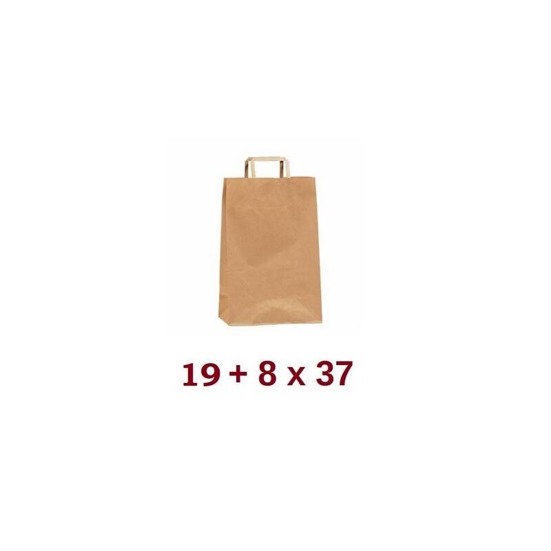 BORSA CARTA AVANA PIATTINA 19+8x37cm 50pz