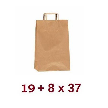 BORSA CARTA AVANA PIATTINA 19+8x37cm 50pz