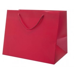 BORSA CARTA ELEGANCE 32+22x26cm ROSSO LUCIDO