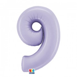 PALLONE NUMERO 9 MYLAR 102cm 40 LILLA