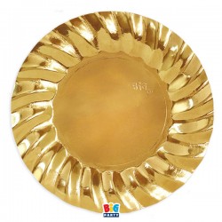 SOTTOPIATTI ø30cm WAVY ORO METAL 6pz